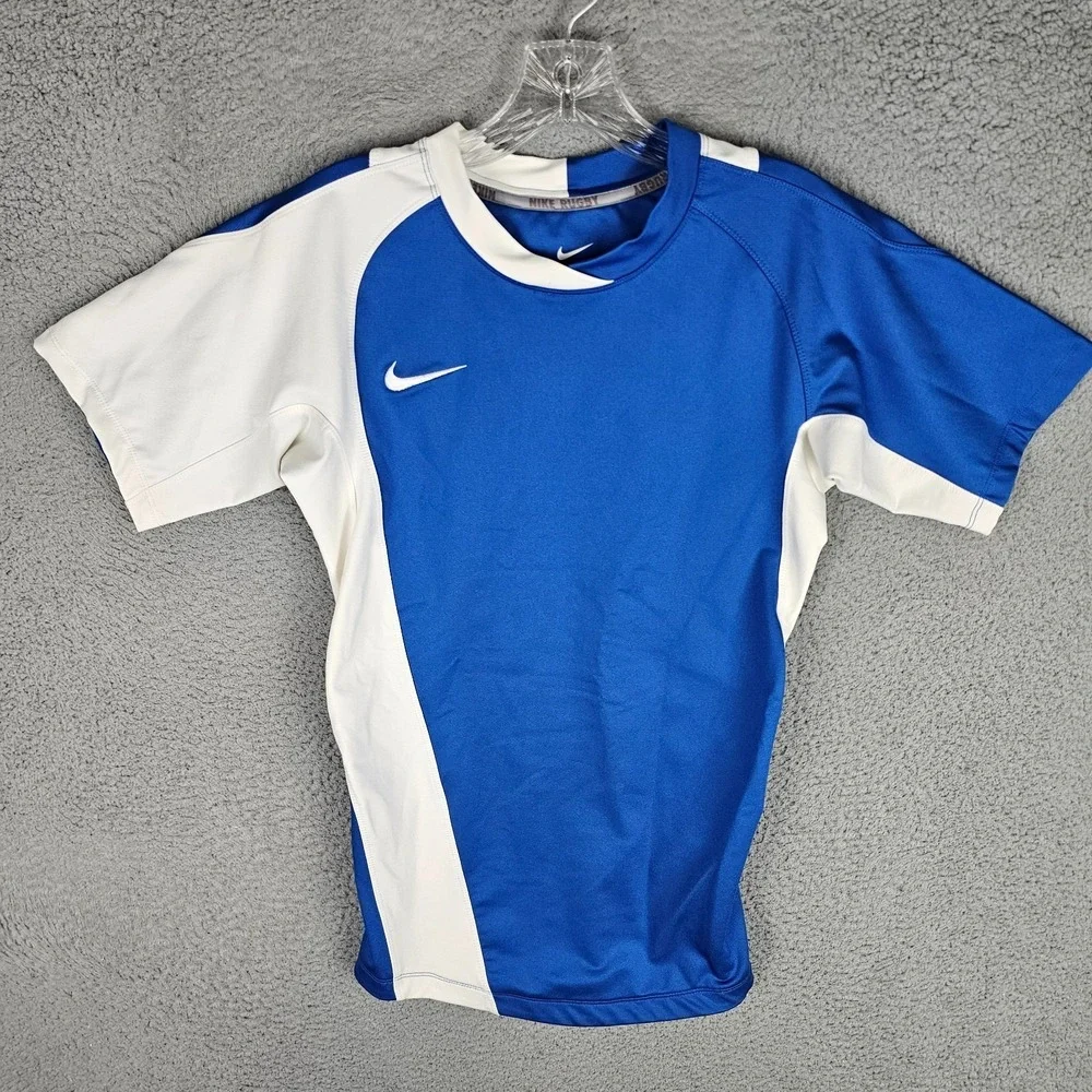 Nike Rugby Jersey Women's Small Fitted Stretch Short‎ Sleeve Pullover 329301-460